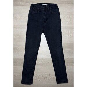 Levis 721 High Rise Skinny Jeans Womens Size 29x26 Black Stretch Denim Pants